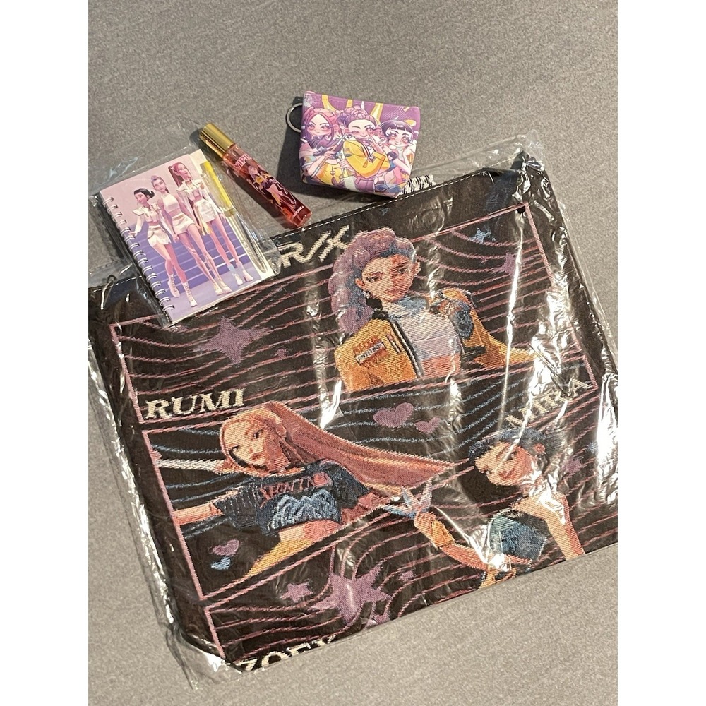 K-Pop Fan Bundle | Huge Cosmetic Bag, Mini Notebook, Coin Purse‎ & Perfume Set